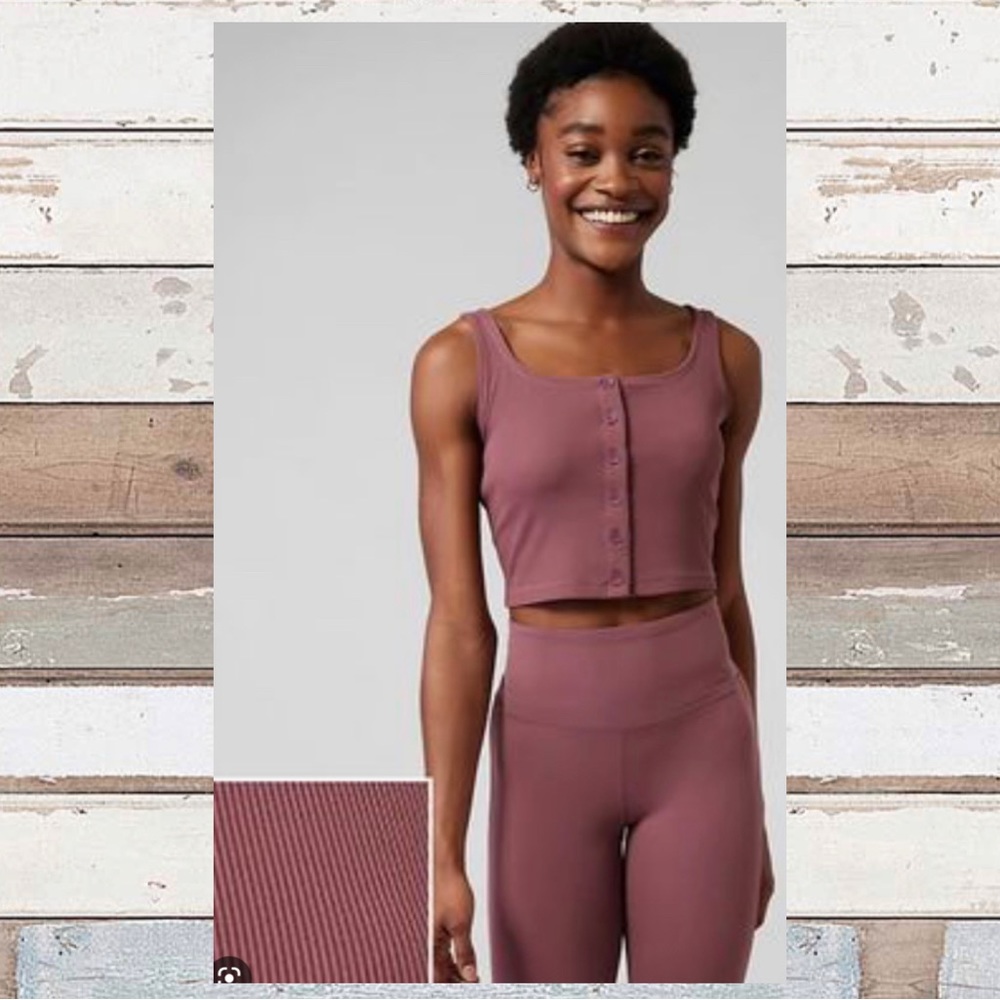 ATHLETA HALF MOON TANK IN TAWNY ROSE NWT